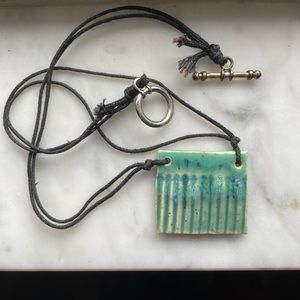 Handmade pottery necklace